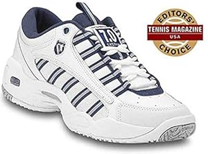 K-Swiss Women's Ultrascendor Tennis Shoe,White/Navy/Silver,9 M