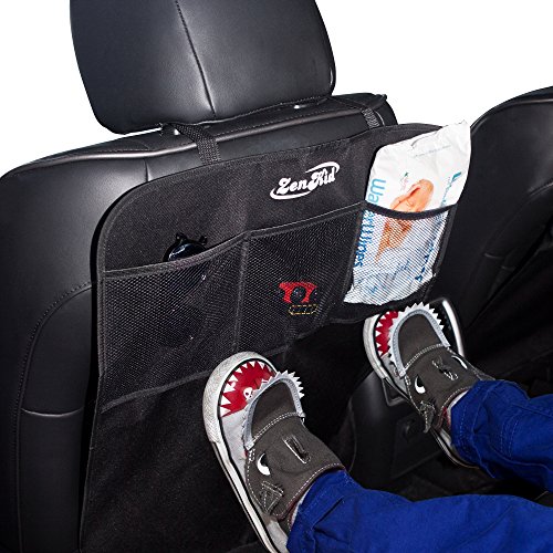 Car Kick Mats Back Seat Covers (2 Pack) - Universal Back Seat Protectors For All Vehicles, Ultimate Seat Back Upholstery Protective Cover - Great Gift Idea