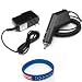 Nokia 8800 Carbon Arte Accessory Bundle - Car Charger + Home Travel AC Charger + Free Stars Stripes Silicone Wristband
