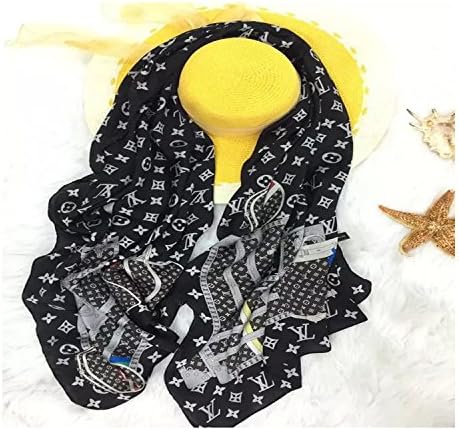 Women's Fashion Silk Scarves (black)