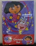 Dora the Explorer SWIRL curtains 66x72 with tie backs