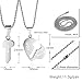 VNOX Customize Couple Jewelry Stainless Steel I Love You Heart Key Matching Pendant Couple Bracelet