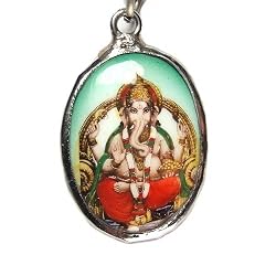 Ganesh, Hindu Deity Pendant on Cord Necklace, The Vedic Collection