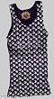 Mad Design Navy Studded Peace Sign Tank Top