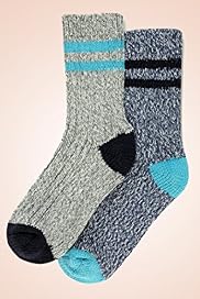 2 Pairs of Older Boys Autograph Cotton Rich Ribbed Socks