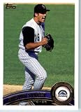 2011 Topps Baseball Card # 507 Huston Street - Colorado Rockies - MLB Trading Card (Series 2) in a Protective Screwdown Case