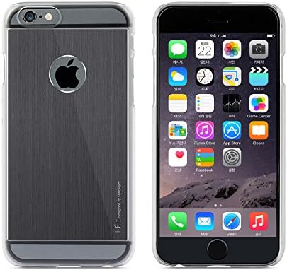 Apple iPhone 6s Plus / 6 Plus 5.5" i.Fit PAC Ultimate Slim Perfect Fit Lightweight Premium Aluminum Back Polycarbonate Protective Shockproof Anti-scratch Case Cover by SkinPlayer (Clear Titanium)