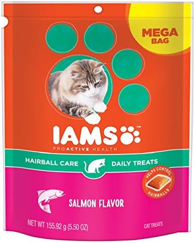 IAMS PROACTIVE HEALTH Hairball Care Daily Treats for Cats Salmon Flavor 5.5 Ounces
