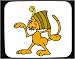 Decorated Mouse Pad with egyptian, dancing, cat