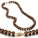 UniquePearl 14K Yellow Gold 7-7.5mm Chocolate Freshwater Cultured Pearl Necklace AA+ Quality Pearls, 18 Inch