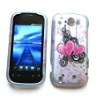 HTC myTouch 4G Slide (T-Mobile) Rubberized Snap On Protector Hard Case "Sweethearts" Design