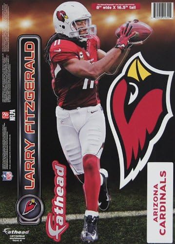 Arizona Cardinals Larry Fitzgerald NFL Teammate Fathead 8"X16.5"