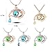 Angel's Tears Gold Plated Eye Shape Austrian Crystal Pendant Necklace for Womens in Fashion Jewelry