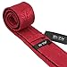 Hi-Tie Mens Silk Tie Red Floral Woven Necktie with handkerchief Cufflinks