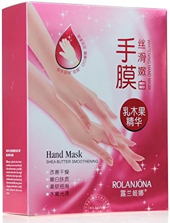 ROLANJONA shea butter Smoothing Whitening & Moisturizing hand gloves mask moisturizing gloves for hands socks,7pair/box