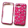 Samsung Eternity A867 AT&T Snap On Protector Hard Case Image Cover Glitter Stars Pink