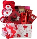 Whole Lot of Love, Hugs and Kisses Teddy Bear Gift Box with Chocolate and Candy Treats