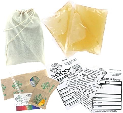 Kombucha Kitchen Raw Kombucha Starter Tea Vinegar Kit (1 Gallon, Deluxe)