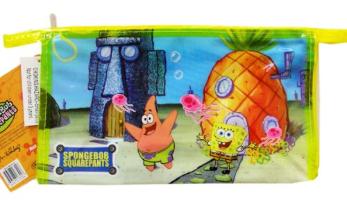 Nick Jr Spongebob Pencil Cosmetic Bag - Very cute and practical Spongebob pouch - to be used as pencil bag or to store your hygiene gear and overnight accessories!