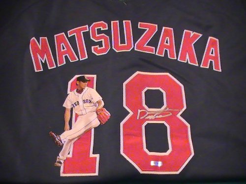 DAISUKE MATSUZAKA SIGNED AUTOGRAPHED JERSEY BOSTON RED SOX COA + PROOF PHOTO