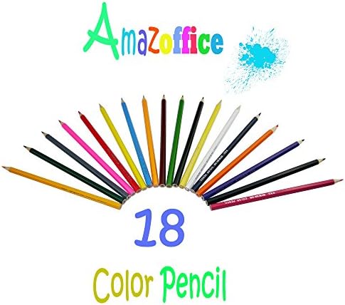 Aamzoffice 18-color Colored Pencils/ Drawing Pencils for Artist Sketch/Coloring Book
