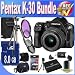 Pentax K30 Digital Camera with 18-55mm AL Lens Kit (Black) + 8GB SDHC Class 10 Memory Card + Extended Life Battery + External Rapid Travel Quick-Charger + USB Card Reader + Memory Card Wallet + Shock Proof Deluxe Case + 3 Piece Professional Filter Kit + Professional Full Size Tripod + Accessory Saver Bundle!