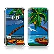 Island Paradise Design Protective Skin Decal Sticker for Apple iPhone (2G)1st Generation