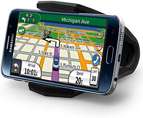 Car mount, Cell Phone Holder for Car, Clip Gps Display Desk Stand Smartphone for Iphone Samsung and Other Smartphones up to 5.7 Black color