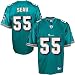 Image of Reebok Miami Dolphins #55 Joey Porter Aqua Replica Football Jersey