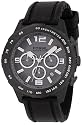 Fossil Men's Brushed Stainless Steel Chronograph Black Rubber Strap Watch #CH2531
