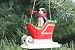 Shih Tzu Puppycut Black/White Sleigh Christmas Ornament