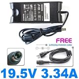 19.5V 3.34A 65W AC Power Adapter Charger For Dell Inspiron 300M, 500M, 505M, 600M, 610M,630M, 640m, 700M, 710M, 1420, 1501, 1520, 1521, 1525, 1526, 6000, 6400, 8600, 9200, 6400, E1405, E1505
