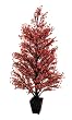 44" Potted Red & Black Glittered Berry Christmas Tree #XBZ727-RE