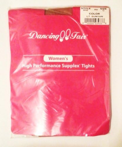 Dancing Fair Style 810 Suntan Women's Supplex Footed Tights Leggings Size C