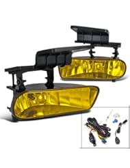 Automotive Parts and Accessories: Chevy Chevrolet Silverado 1500 2500 3500 Yellow Fog Lights Oem Style, Switch - Spec-D Tuning