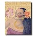 African American Black Girl And Flowers Contemporary Picture Art Print