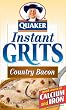 Quaker Instant Grits Country Bacon, 12-Ounce Boxes (Pack of 12)