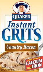 Quaker Instant Grits Country Bacon, 12-Ounce Boxes (Pack of 12)