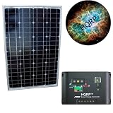 HQRP KIT (50 Watt Solar Panel 50W Power 12V Monocrystalline 12 Volt, Solar 10A Charge Power Controller / Regulator 12V / 24V 10 Amp) + HQRP Coaster