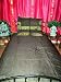 3p Set Indian Bedding Silk Sari Bedspreads Black Twin Size Coverlet