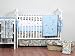 Retro Flowers Blue/green/chocolate Crib Bedding Set