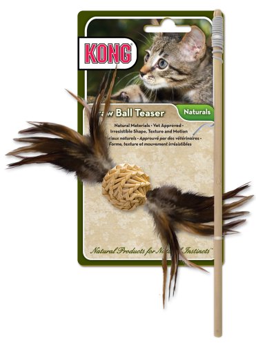 KONG Straw Ball Teaser Cat Toy (Colors Vary)