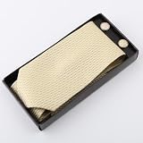 Yellow Checkered Woven Poly Neckie Hanky Cufflinks Present Box Set xmas gift WISE Necktie set WH1020