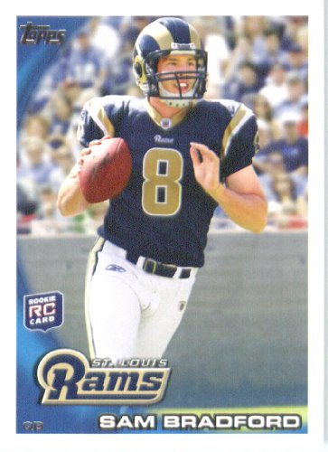2010 Topps NFL Football Card # 300 Sam Bradford RC - St. Louis Rams ( Rookie Card) NFL Trading Card in a Protective ScrewDown Case!