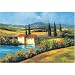 Magic Slice Non-Slip Flexible Cutting Board, Party Size 7.5 x 11, Tuscan Scene by H. Hargrove
