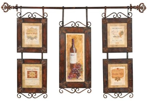 Wine Collage Art 59x38 Multi
