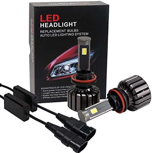 EasyNew CREE Led Headlight Bulbs Conversion Kit-H11-60W-6000Lm-Cool White 6000K,2 Years Warranty