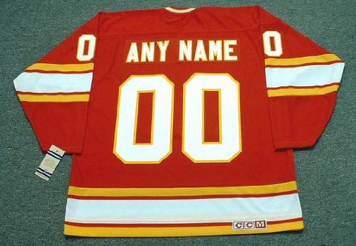 ATLANTA FLAMES 1970's CCM Vintage Throwback NHL Hockey Jersey Customized with 