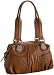 Tignanello Pleated Pockets Satchel,British Tan,one size