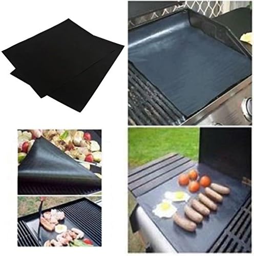BBQ Grill Mat Set of 2 Non Stick Easy to Clean Make Bbq Easy